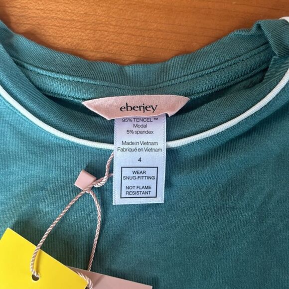 NWT Eberjey Kids TENCEL™ Modal Unisex Short PJ Set Gisele Size 4 - Picture 5 of 6